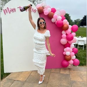 Midi Smocked Ruffle Dress